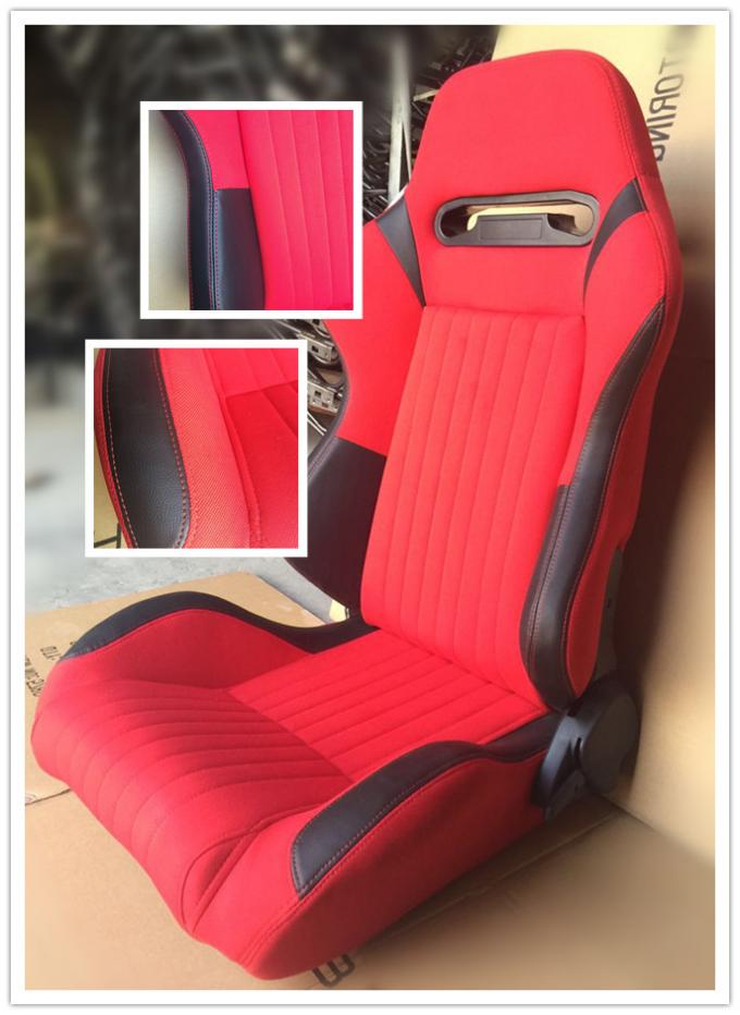 Roter schwarzer Sport, der Sitze mit einfacher oder doppelter Schieber-einfacher Installation läuft
