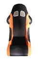 Veloursleder-materielles Schwarzes und Orange, die Sitze, Auto-Schalensitz-doppelten Schieber läuft