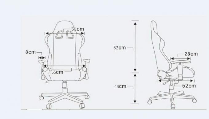 Höhen-verstellbarer Büro-Stuhl für Konferenzzimmer, Auto-Schalensitz-Computer-Stuhl